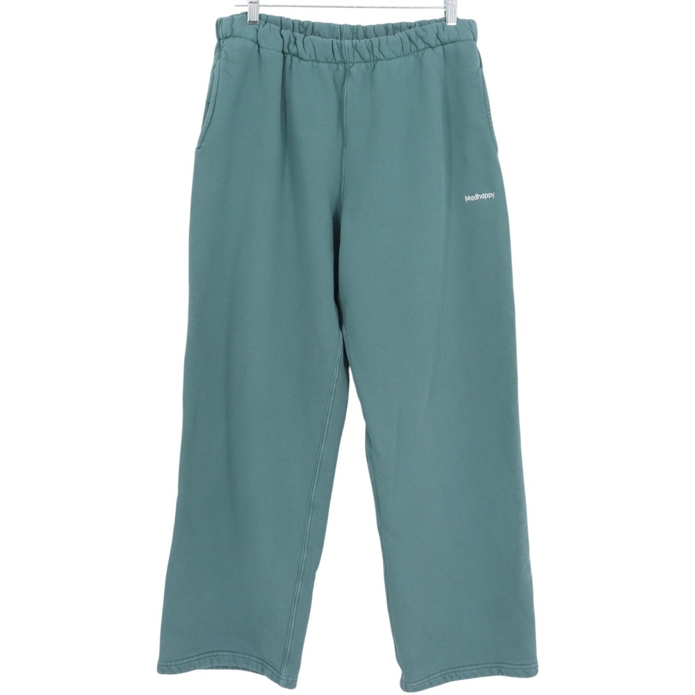 Madhappy Fleece Sweatpants Mens Size XL Teal Blue Green Casual Relaxed